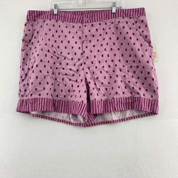 Knox Rose Mauve Geo Print Lounge Casual Elastic Waist pockets‎ Size 2X - Picture 1 of 8